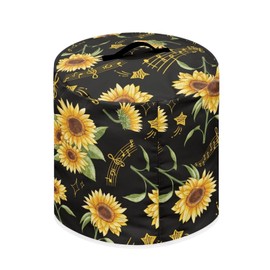 Suobstales Sunflower Print Dust Cover for 6 Quart Instant Pot, Music Note Design Dust Proof Pressure Cooker Cover Electric Appliance Cover Air Fryer Accessories with Pocket and Handle, M