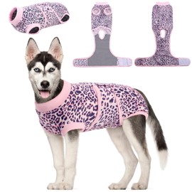Kuoser Dog Surgery Recovery Suit, Recovery Suit for Female Male Dogs, Dog Onesie After Surgery Spay Neuter, Anti-Licking Pet Surgical Recovery Snugly Suit, Bodysuit for Abdominal Wounds Skin Disease