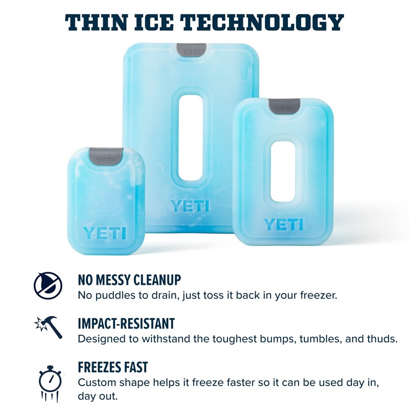 YETI ICE Sheet Refreezable Reusable Cooler Ice Pack, Medium