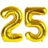40 Inch Gold Balloon Number 25 Balloon,Jumbo Mylar Foil Helium Balloon for 25 Birthday Digital Balloons for Birthday Party,Wedding Anniversary Party Decorations