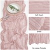6PCS Dusty Blush Table Runner, 10Ft x 35" Cheesecloth Table