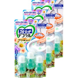 【まとめ買い】ブルーレットデコラル トイレ便器の内側 香りと汚れ着付防止の花びらジェル 爽やかな森と花の香り 約30日分×3個