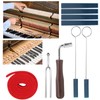 Piano Tuning Set Tool Mutes Wrench Fork Lever Felt Temperament