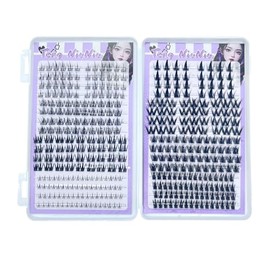 TENGNIUNIU 8-in-1 Eyelash Extension Kit - 32 Rows 8 Mixes with Natural Curl, 3D/Thick/Glamorous Effects & Cross Design for Daily/Dramatic Looks