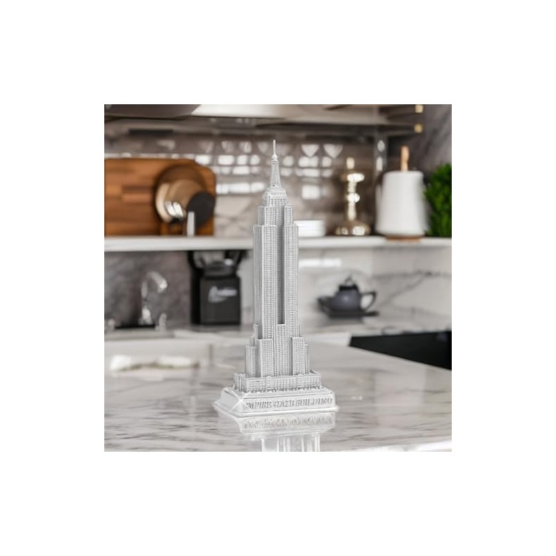 Empire State Building Statue from New York City Silver 9