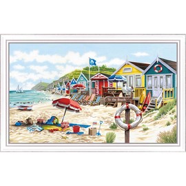 Dimensions 73-91794 PaintWorks to The Beach Nature Paint by Number Kit for Adults and Kids, 20" x 12"
