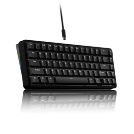 OOCTPK Chilkey ND65 Wired Aluminum Mechanical Keyboard, 65% Layout Portable Gaming Keyboard, PBT Doubleshot Keycaps, Hot Swappable Custom Key Board for Laptop and Office PC - Black