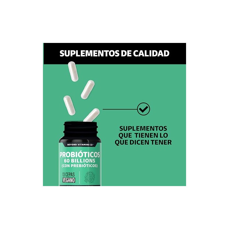 Probioticos 60 Billion UFC Prebióticos con inulina de agave 13