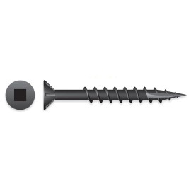 Strong Point #9 x 3" SQUARE DRIVE FLAT HEAD BLACK PARTICLE BOARD SCREWS 2,000ct | XQ948NB