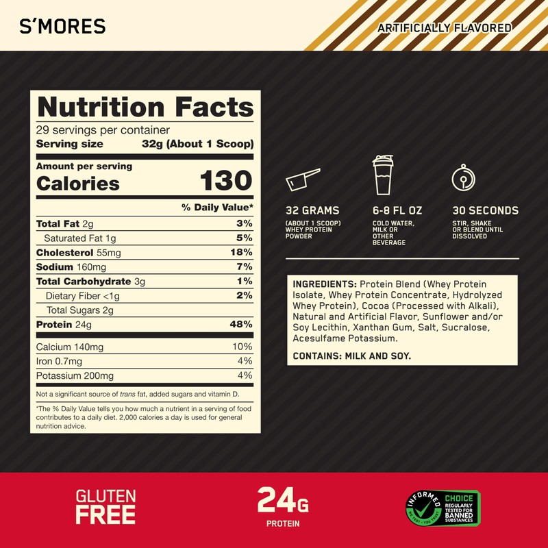 Optimum Nutrition New Flavor Gold Standard 100% Whey Protein Powder,