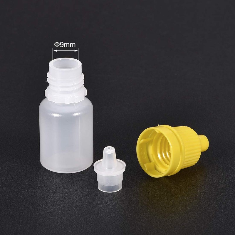sourcing map Plastic Dropper Bottles, 5ml/0.17 oz Empty Squeezable Dropper