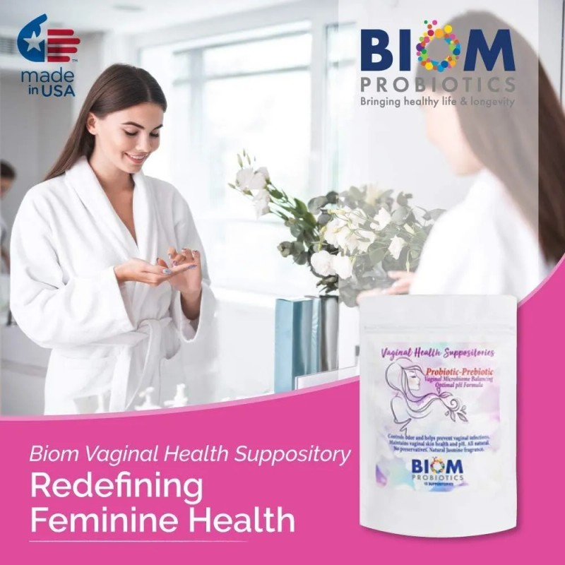 Biom Supositorio Probiótico Vaginal: Ph Vaginal Natural Y...