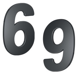 BASI House numbers made of steel in anthracite, numbers 0-9, letters A - C, including mounting material, number 6-9
