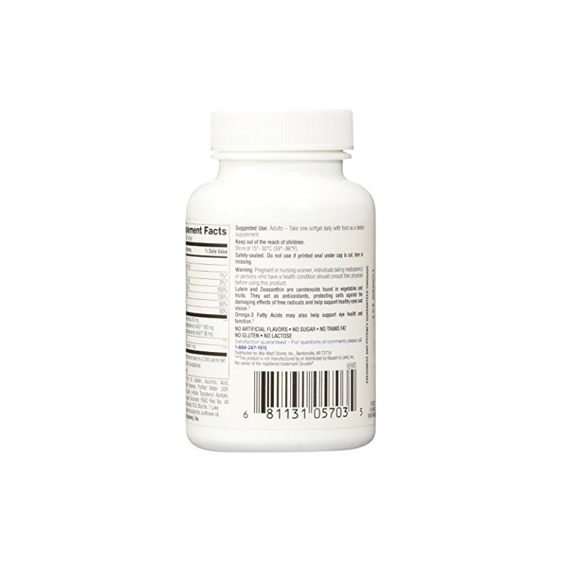 Equate Vision Fórmula 50+, 50 ct, comparación con Ocuvite adulto