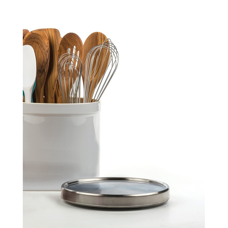RSVP International Endurance Tool Crock Turntable Lazy Susan, Stainless Steel,