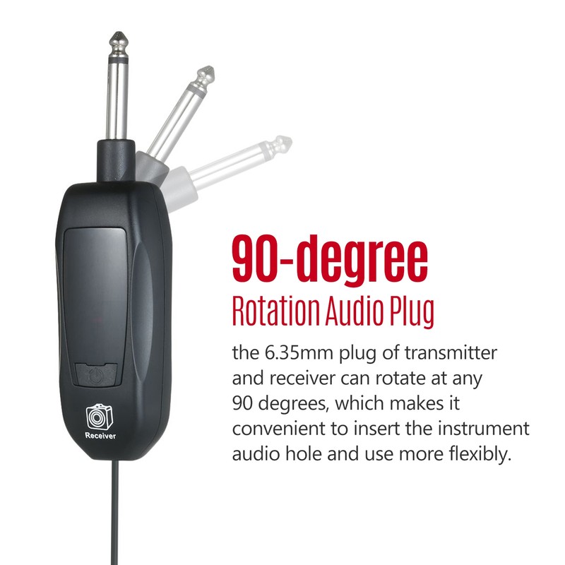 UHF Wireless Transmitter and Receiver 6.35mm Standard Audio Plug Wireless