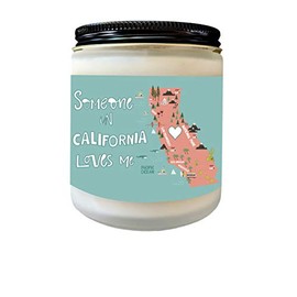 California Love Someone from California Loves Me Long Distance Gift Heart in California Gift