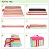 Yodo Outdoor Picnic Blanket Water-Resistant for Camping Hiking Festivals,Rose Stripe