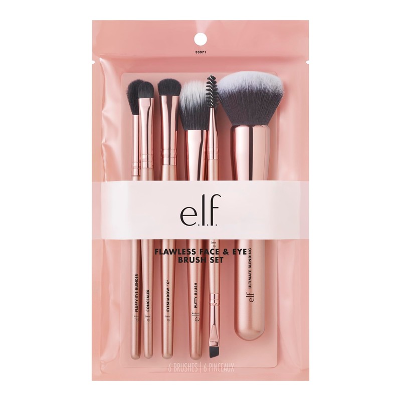 E.L.F. Kit facial impecable, colección de brochas de 6 piezas