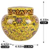 XINGYAN Chinoiserie Enamel Ginger Jar with Twist Lid, Round Design,