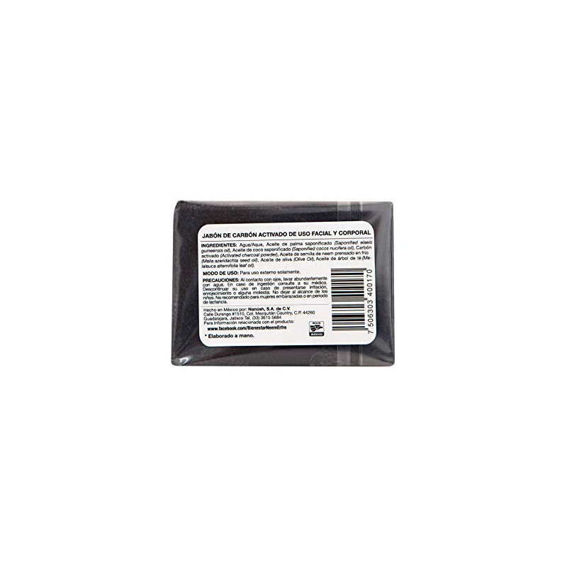 NEEM ERFRE Pack de 3 jabon de carbon activado 150g