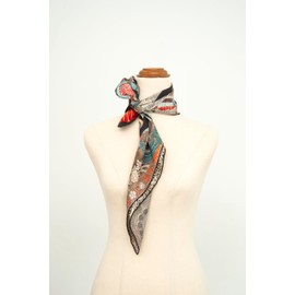 KAIYI 65x65 CM 100% Twill Silk Double-sided Scarf for Women Fashion and Gift (T65-06)