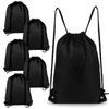 COIDEA Drawstring Backpack 6Pcs Drawstring Gym Bags Black Drawstring Bags