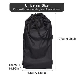 Ragyzity Universal Stroller Bag, Stroller Travel Bag for Airplane, Travel Stroller Bag Stroller Buggy Travel Bag, Waterproof Gate Check Bag Car Seat Travel Bag, Pushchair Cover Storage Bag