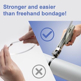 OFFO Metal Zip Tie Gun, Stainless Steel Automatic Cable Tie Cutter Tightening Tool for Metal Tie Wrap