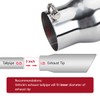 LCGP 3 Inch Inlet Exhaust Tip,3" x 4" x 12",Bolt
