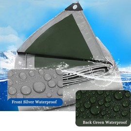 13x20 Tarp Waterproof Heavy Duty Emergency Rain Snow Outdoor Cover Reinforced Edges Large tarp for Camping Patio Pool,Boat, Roof, UV Resistant Use Green