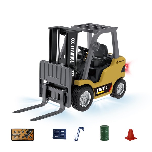 DAOGU 1:64 Alloy RC Forklift Toy - Remote Control Forklift