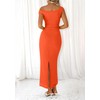 BTFBM Women 2025 Summer One Shoulder Bodycon Ruched Maxi Dress