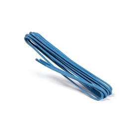 Kaps Waxed Round Thin Laces, 2 mm Quality 100% Cotton Round Shoe Laces for Casual and Fashion Footwear, Trendy Colours, Made in Europe, 1 pair (75 cm - 29 inch - 4 to 5 eyelet pairs / 52 - Blue)