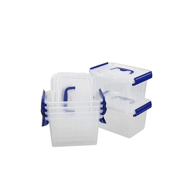 Farmoon Farmoon Small Clear Storage Box, Plastic Boxes with Lid