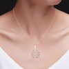 AFFY Vintage Style Cubic Zirconia Flower Medallion Locket Pendant in