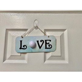 Love Volleyball Word 3D Watercolor Door Sign Plaques Wooden Hanging Playroom Girls Boys Bedroom Toddler Baby Wood Decorative Sports Name 4x10 Inches