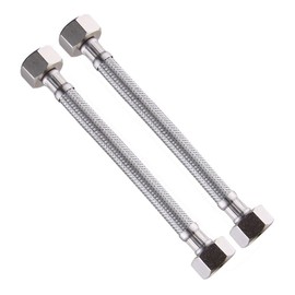 Weirun 1/2" x 1/2" BSP 400mm Kitchen Bathroom Basin Monobloc Mixer Tap Replacement Connector Flexi Water Supply Hose Pipes Tail,2 PCS