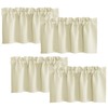 NICETOWN 4 Panels Kitchen Valance for Windows, Farmhouse Rod Pocket