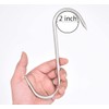 HONSHEN 8 Inch Meat Hook,8mm Heavy Duty S-Hooks Stainless Steel
