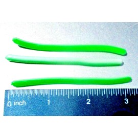 ALL AMERICAN Tournament Quality Soft Plastic Baits 50ct GREEN WHITE 3" TROUT WORMS Finesse Lures Crappie Fishing Baits Bass Lures