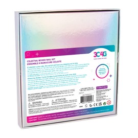 Three Cheers for Girls - Celestial Boxed Nail Set - Press-On Nails and Nail Polish Kit for Girls & Teens with Nail Art Stickers, Toe Separator & Nail File - Non-Toxic Nail Polish for Kids - Ages 8+