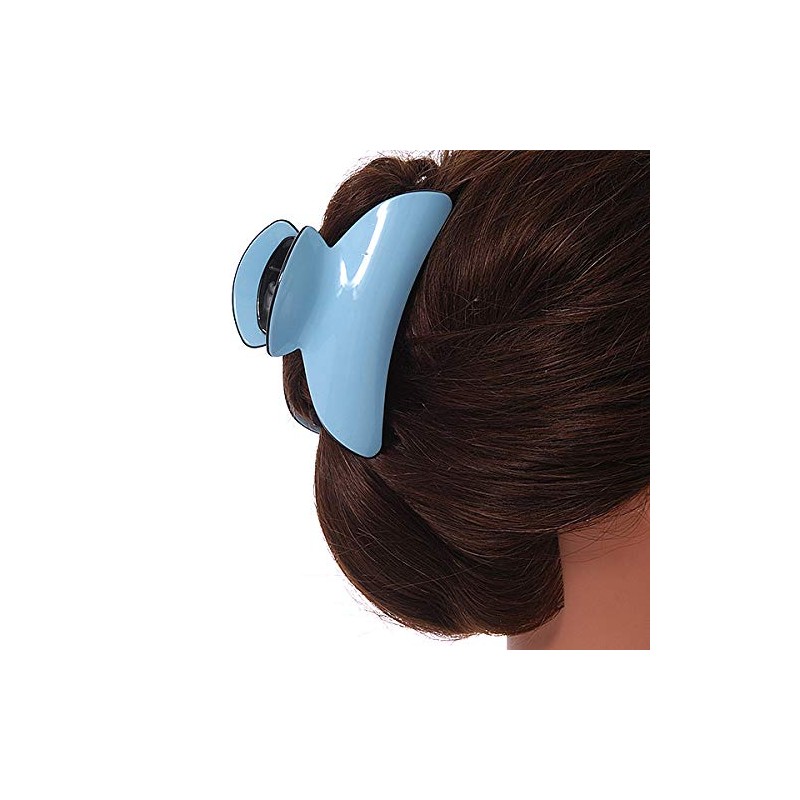 Large Pastel Blue Acrylic Hair Claw/Hair Clamp - 9cm Across