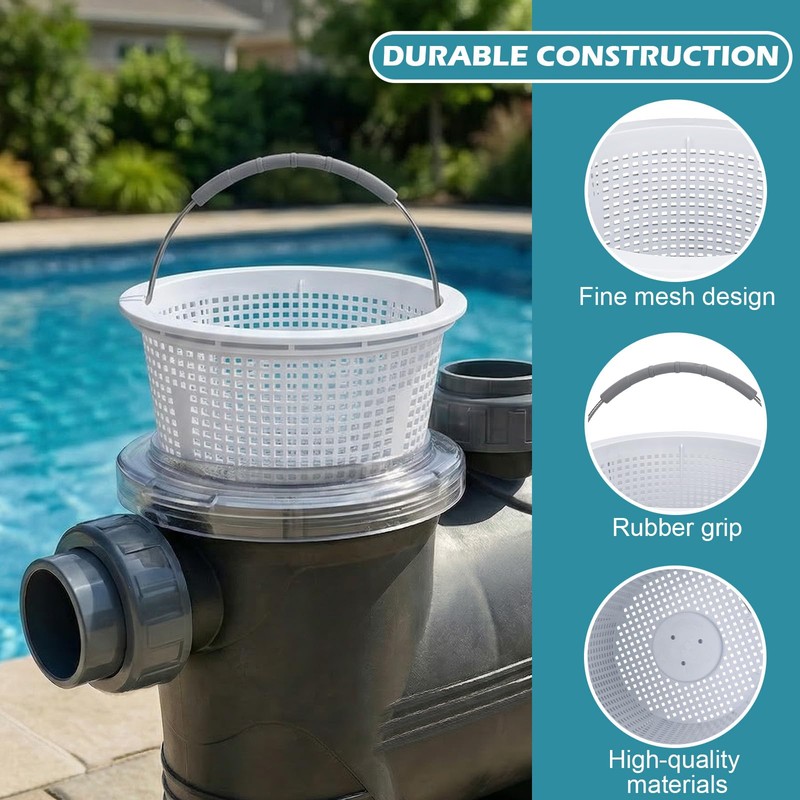 8 Inch Pool Skimmer Basket Compatible with Pentair 85014500 and