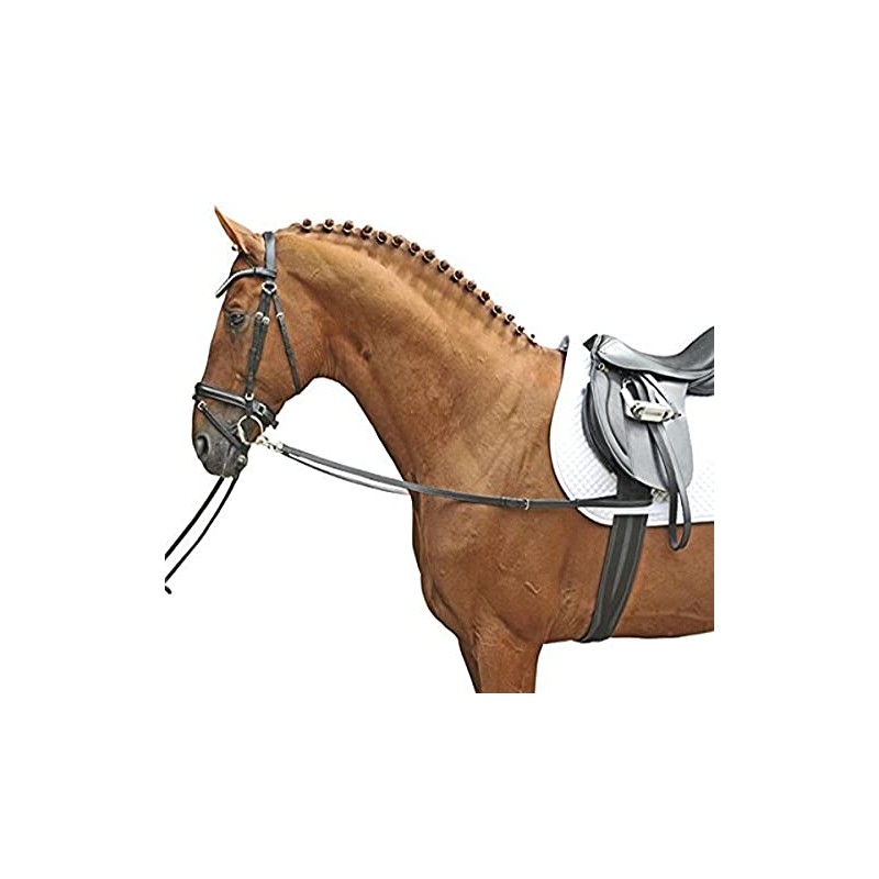 HKM 1873 Reins, Auxiliary Reins, Cowhide Leather, Pony, 4000315562572