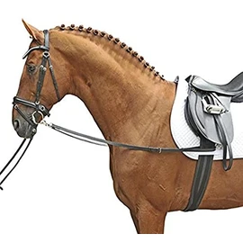 HKM 1873 Reins, Auxiliary Reins, Cowhide Leather, Pony, 4000315562572