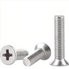 #8-32x1/2 UNC Phillips Flat Countersunk Head Machine Screws, 304 Stainless