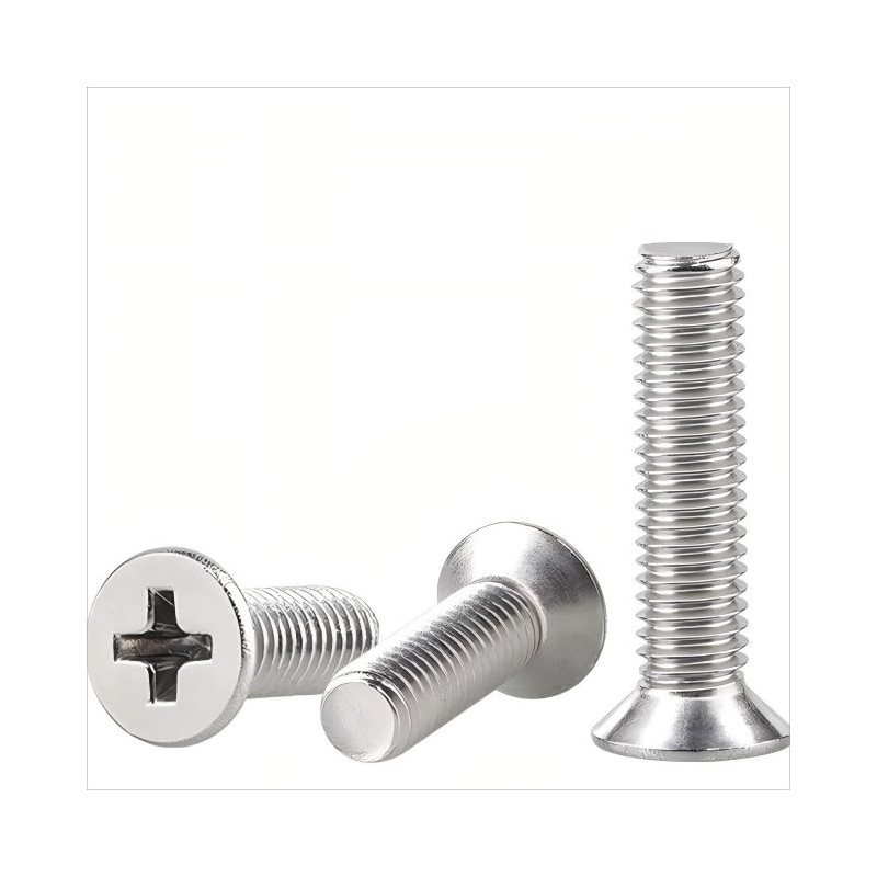 #8-32x1/2 UNC Phillips Flat Countersunk Head Machine Screws, 304 Stainless