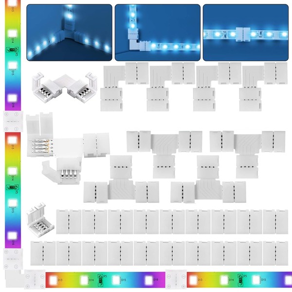 Mostpoty Juego de 30 Conectores para Tiras LED, Conector de