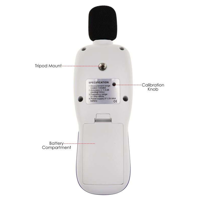Wireless Sound Level Meter with Bluetooth: Portable Decibel Meter, App